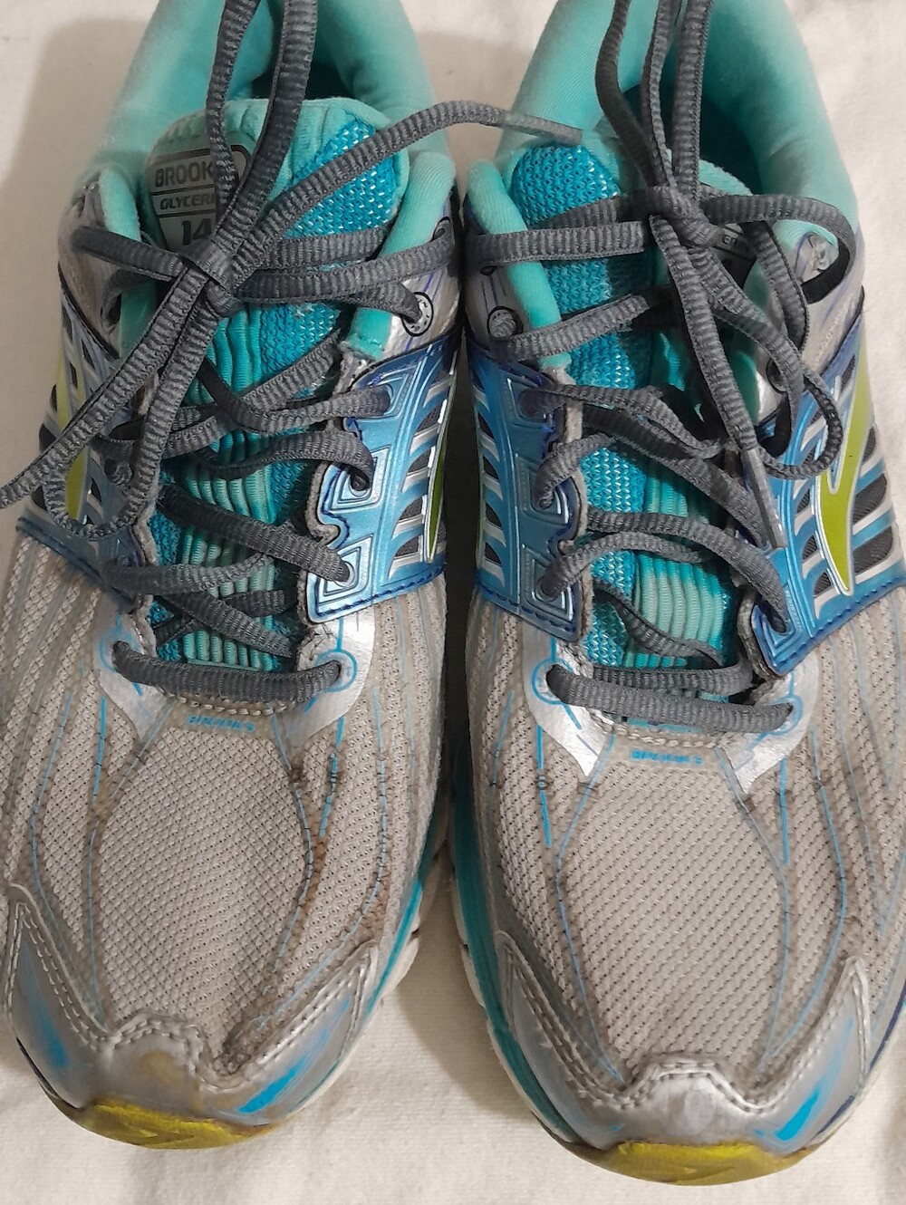 Brooks Men's Teal & Gray Running Sneakers
